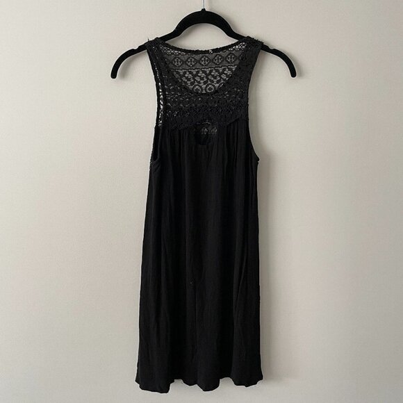 Harlow Sleeveless Scoop Neck Lace Dress Black Small - Picture 2 of 7